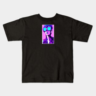 Synthwave - Sunglasses Girl - 001 Kids T-Shirt